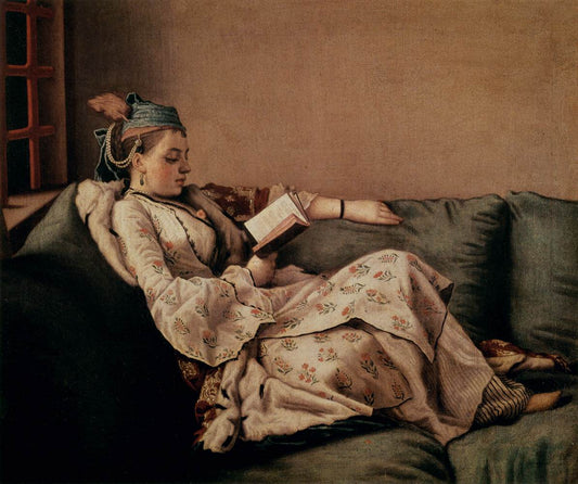 Marie-Adalaide of France Dressed in Turkish Costume, vintage artwork by Jean-Étienne Liotard, 12x8" (A4) Poster