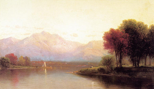 Inlet on Lake George, vintage artwork by John Bunyan Bristol, 12x8" (A4) Poster