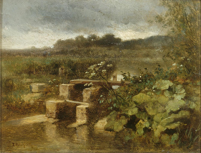 Landscape in La Vanne, vintage artwork by Constant Troyon, A3 (16x12") Poster Print