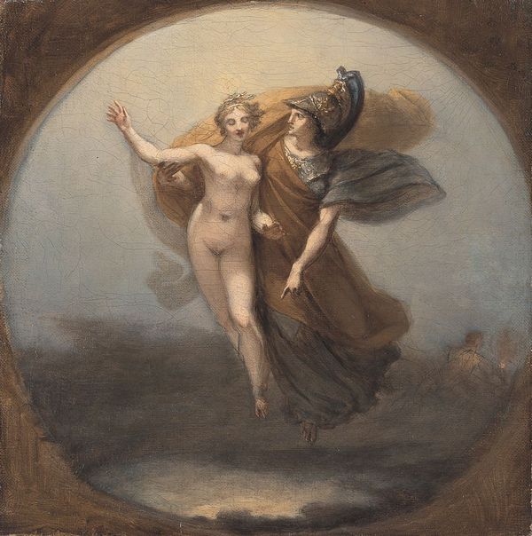 Wisdom and Truth Descend to Earth, vintage artwork by Pierre-Paul Prud'hon, 12x8" (A4) Poster