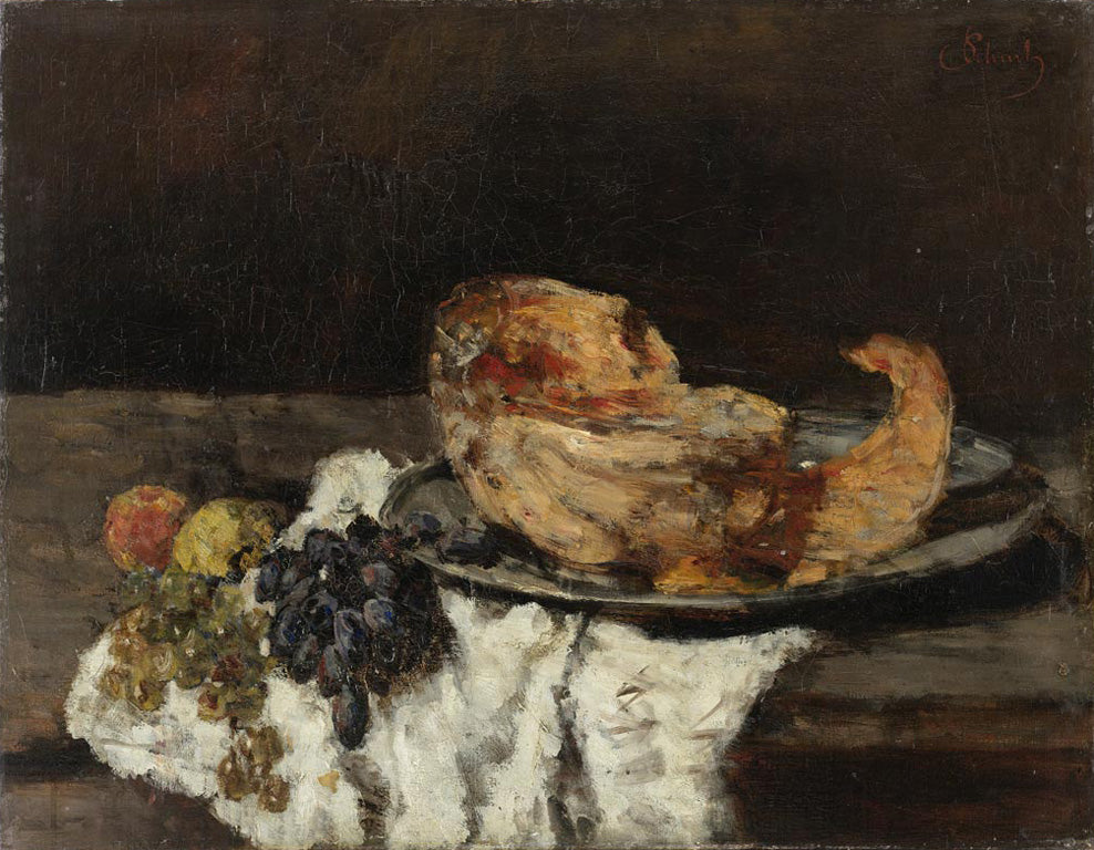 Pumpkin slices, vintage artwork by Carl Eduard Schuch, 12x8" (A4) Poster