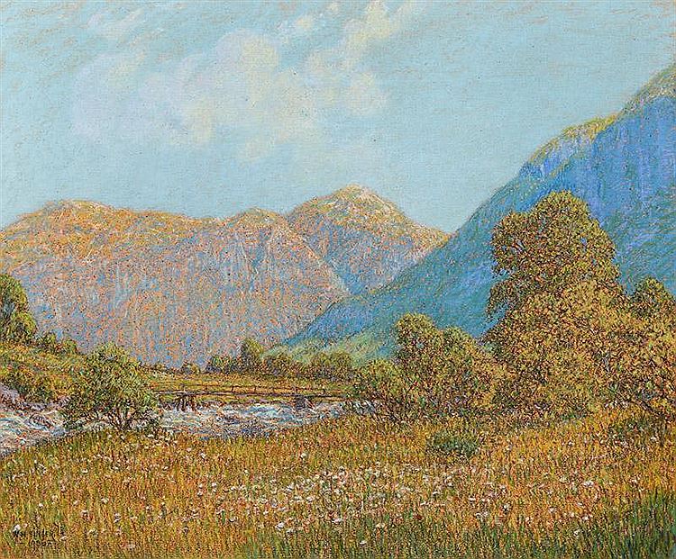 Mountain in Norway, Spring by William Henry Singer, Jr.,A3(16x12")Poster
