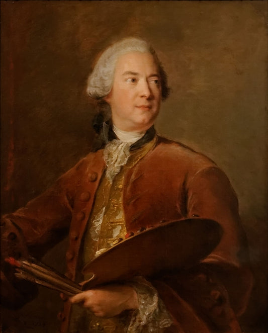 Portrait of Louis Tocque, vintage artwork by Jean-Marc Nattier, 12x8" (A4) Poster
