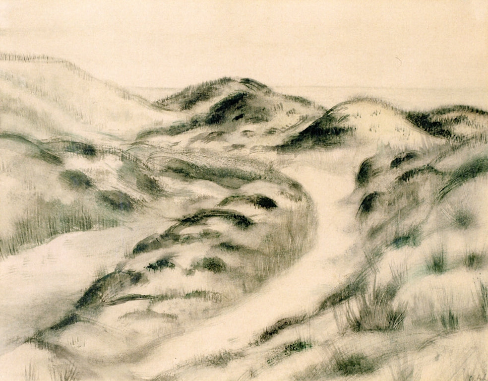 Sand Dune Path, vintage artwork by Anita Ree, 12x8" (A4) Poster