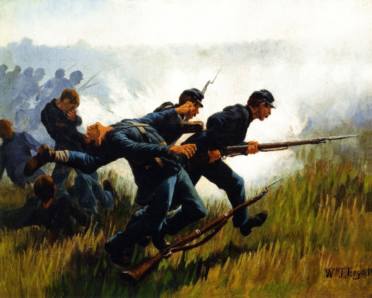 Study for 'The Rescue of the Colors' by William Trego,A3(16x12")Poster