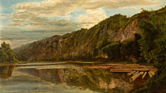 The Palisades at Nockamixon, vintage artwork by Thomas Otter, 12x8" (A4) Poster