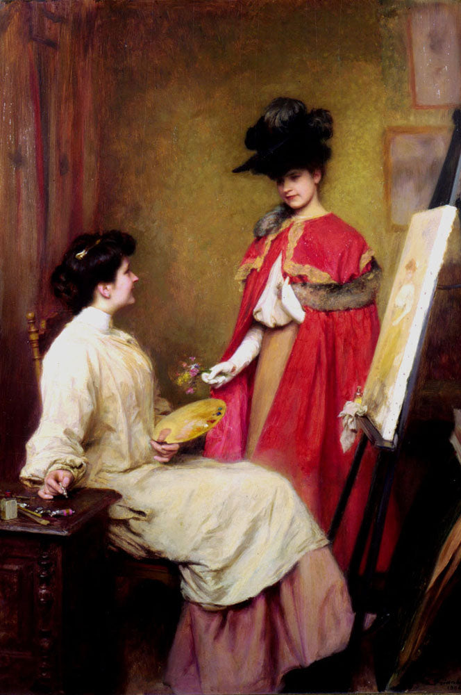 Studio Visit by emile Friant,A3(16x12")Poster