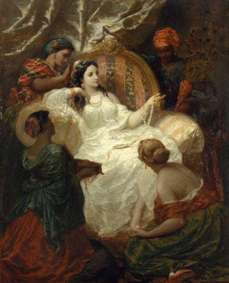 The Dressing of the Favorite, vintage artwork by Henri Pierre Picou, 12x8" (A4) Poster