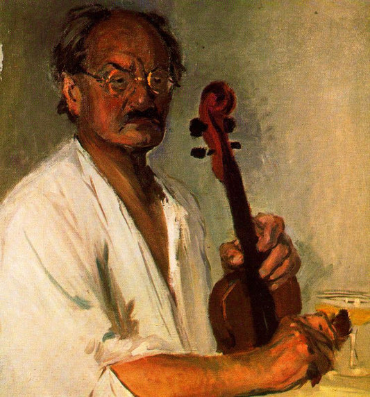El violinista Werner, vintage artwork by Joaquin Mir  Trinxet, 12x8" (A4) Poster