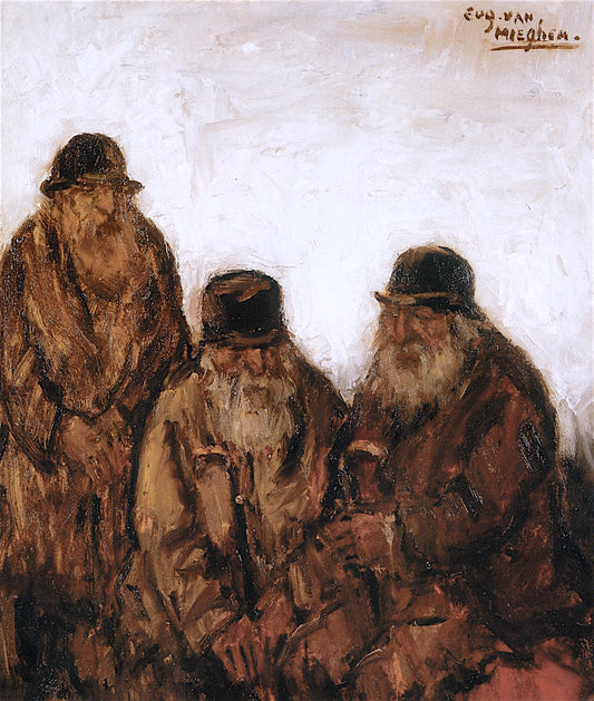 Jewish Emigrants Waiting for a Vessel by Eugeen van Mieghem,16x12(A3) Poster