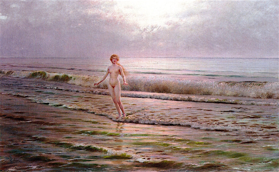 Prize of the Sea, vintage artwork by Pasquale Celommi, 12x8" (A4) Poster