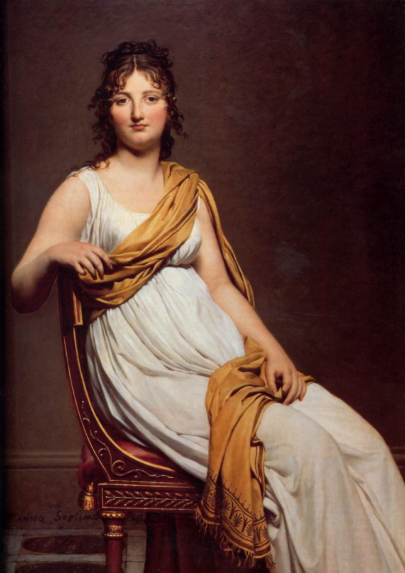 Madame Raymond de Verninac, vintage artwork by Jacques-Louis David, 12x8" (A4) Poster