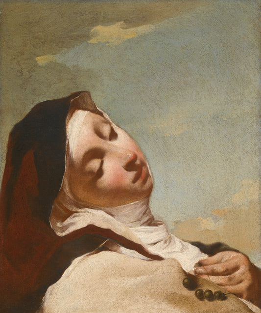 St. Teresa in Ecstasy, vintage artwork by Giovanni Battista Piazzetta, 12x8" (A4) Poster