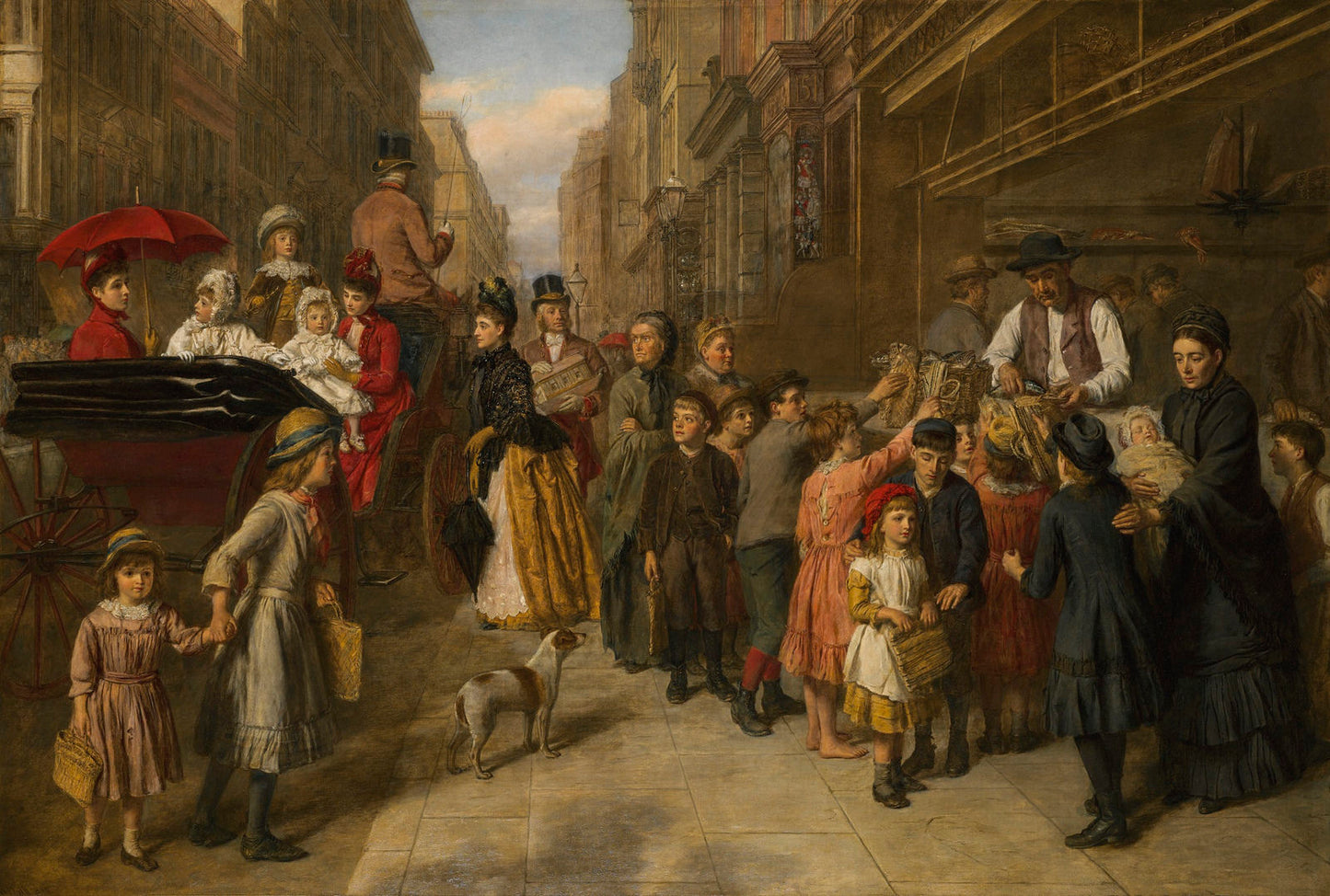 Poverty and Wealth, vintage artwork by William Powell Frith, A3 (16x12") Poster Print