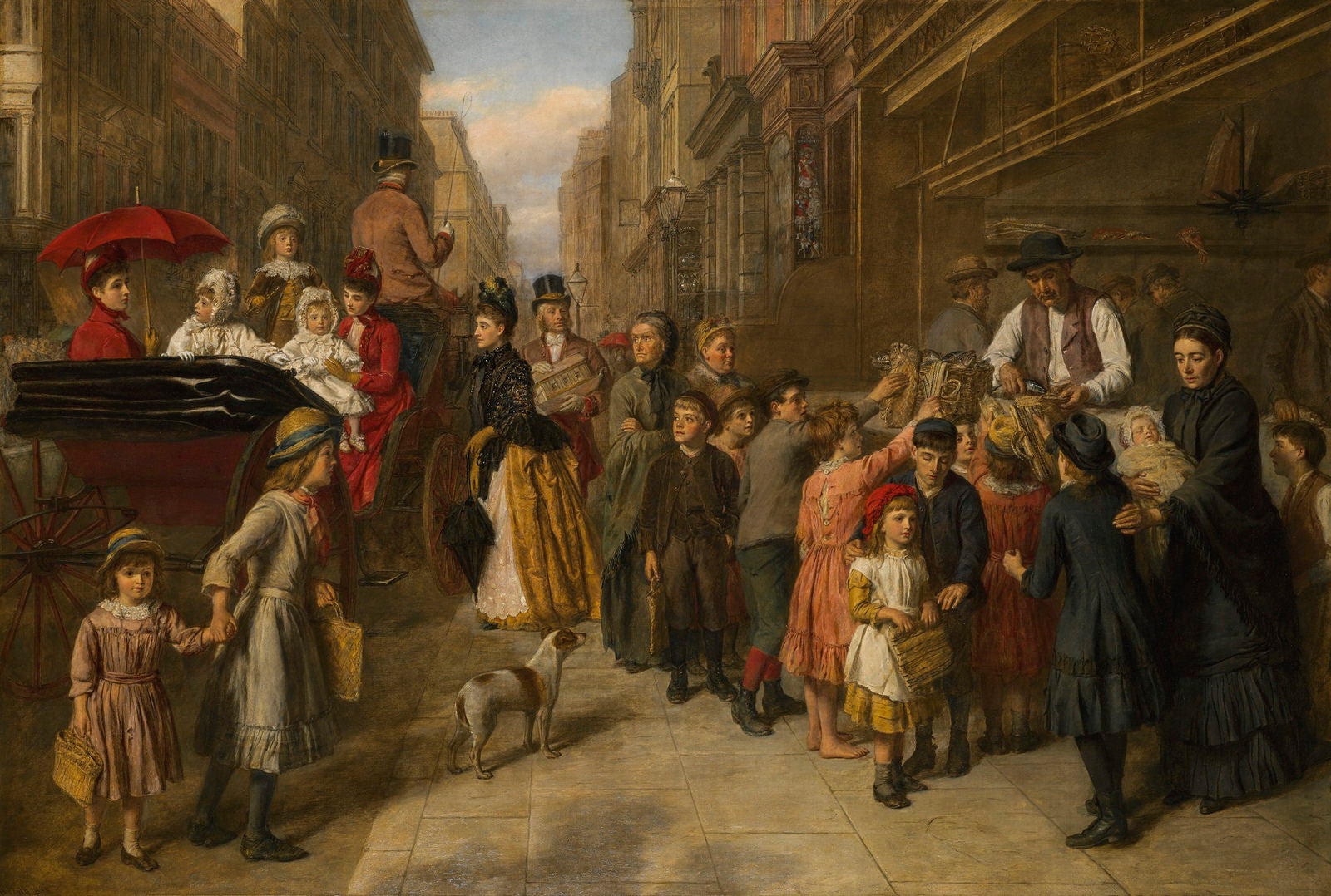 Poverty and Wealth, vintage artwork by William Powell Frith, A3 (16x12") Poster Print