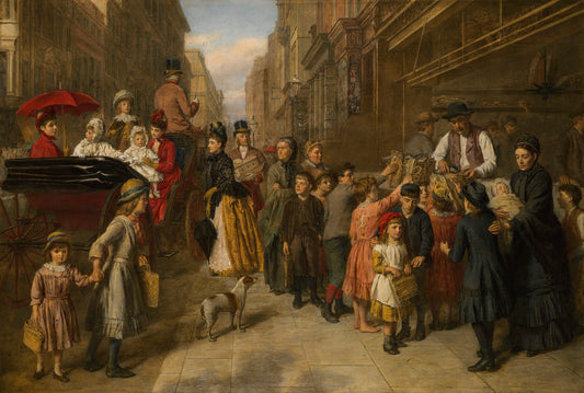 Poverty and Wealth, vintage artwork by William Powell Frith, A3 (16x12") Poster Print