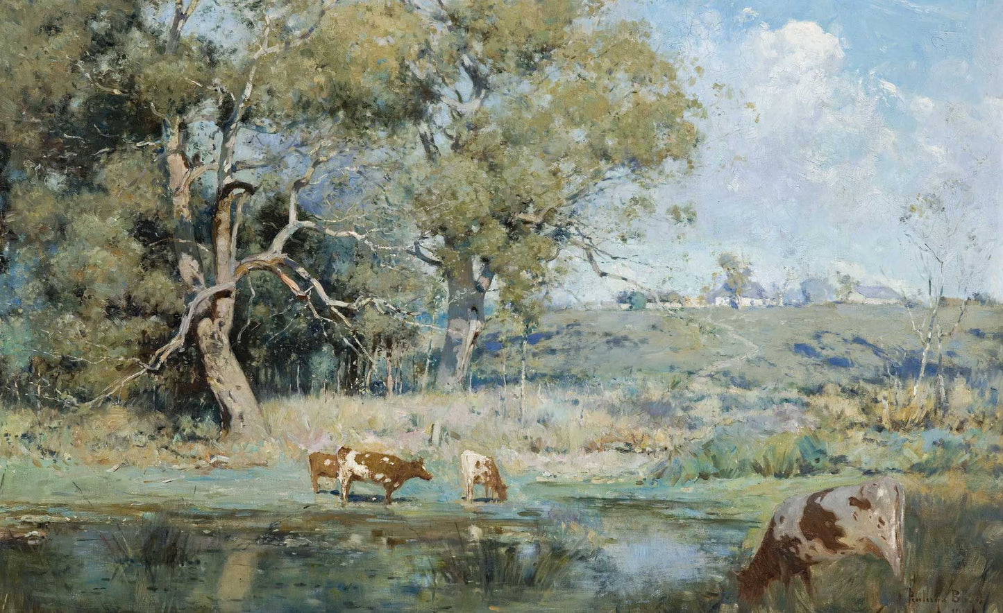 The Boyd Homestead at Yarra Glen, vintage artwork by Penleigh Boyd, 12x8" (A4) Poster