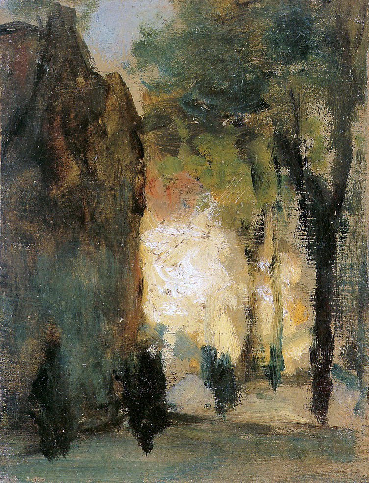 Small road, vintage artwork by Johan Hendrik Weissenbruch, 12x8" (A4) Poster