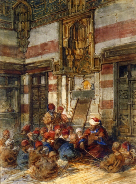 The Arab School, vintage artwork by Guido Bach, 12x8" (A4) Poster