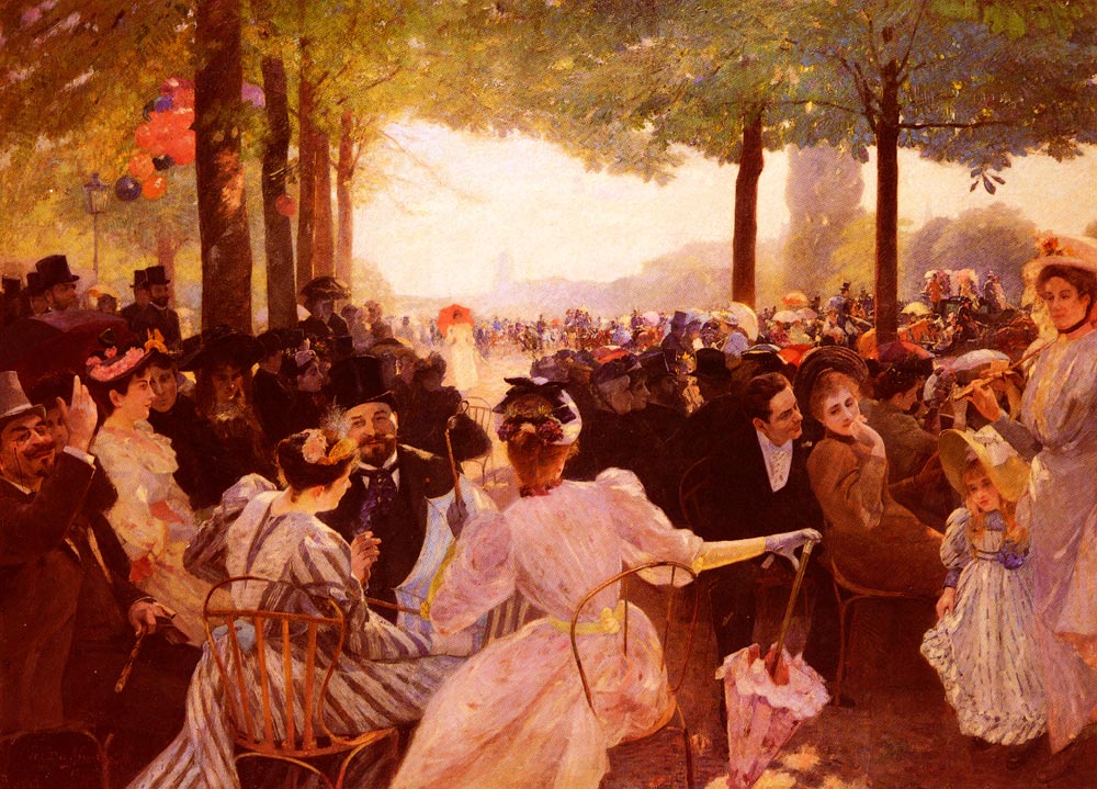 Avenue Du Bois De Boulogne by Albert Dagnaux,A3(16x12")Poster