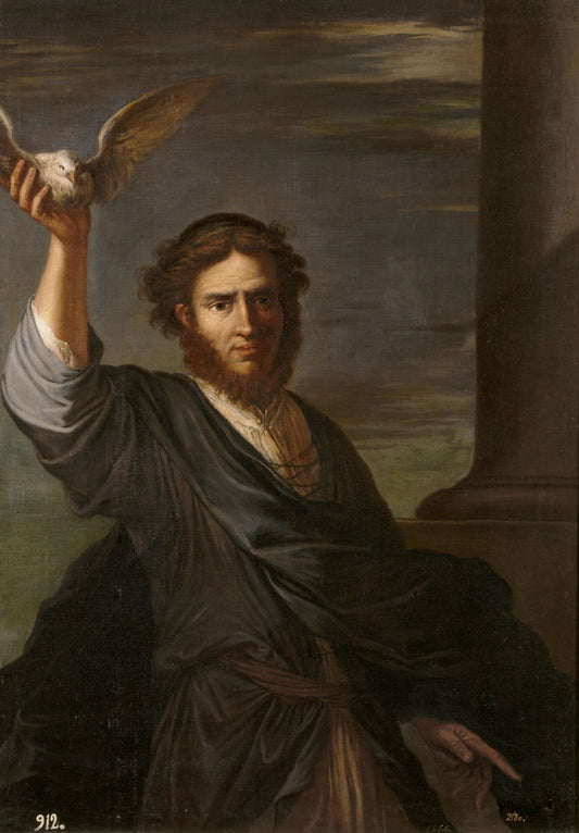 Arquitas, Philosopher of Tarento, vintage artwork by Salvator Rosa, 12x8" (A4) Poster