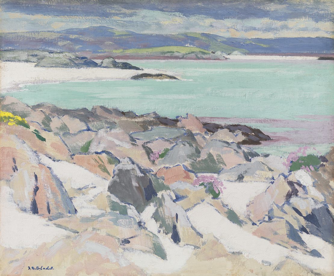 Iona, East Bay, vintage artwork by Francis Campbell Boileau (F.C.B.) Cadell, 12x8" (A4) Poster