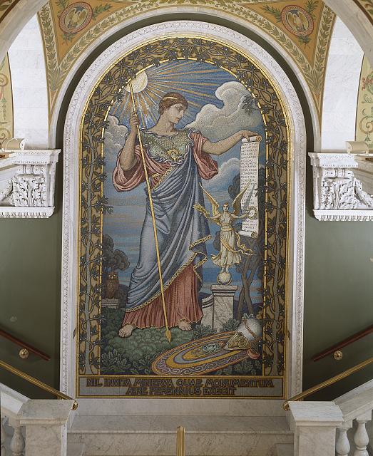 Minerva of Peace, vintage artwork by Elihu Vedder, 12x8" (A4) Poster