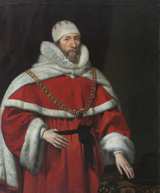 Chief Justice Sir Henry Hobart, vintage artwork by Daniël Mijtens, 12x8" (A4) Poster