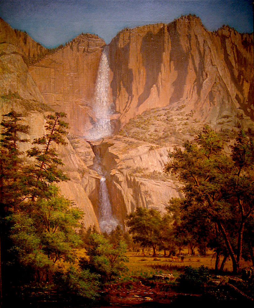 Yosemite Falls, vintage artwork by Gilbert Munger, 12x8" (A4) Poster