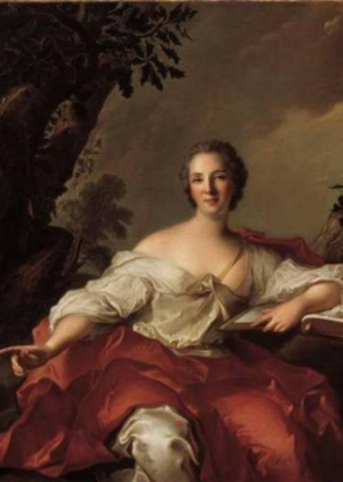 Portrait of Madame Geoffrin, vintage artwork by Jean-Marc Nattier, 12x8" (A4) Poster