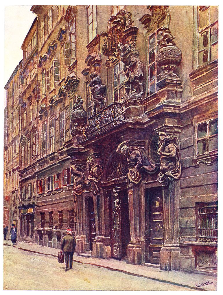Palais Neupauer-Breuner, vintage artwork by Ernst Graner, 12x8" (A4) Poster