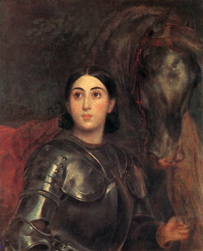 Juliet Tittoni as Jeanna D'Ark, vintage artwork by Karl Pavlovich Brulloff, A3 (16x12") Poster Print