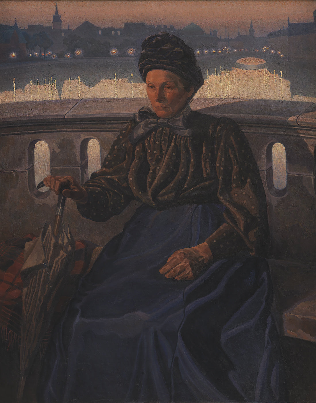 Victoria Emilie Weie, vintage artwork by Edvard Weie, 12x8" (A4) Poster