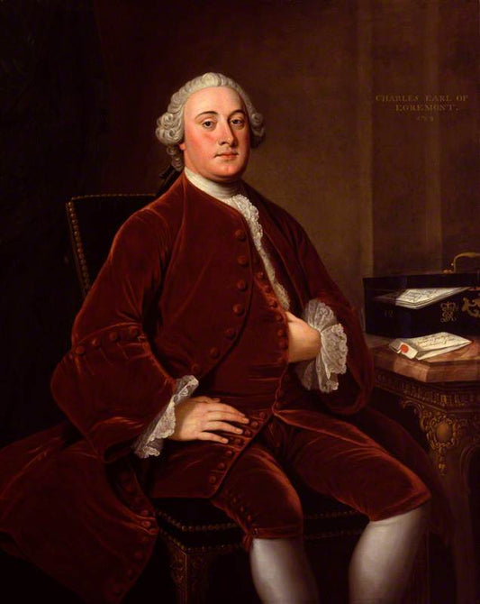 Charles Wyndham, 2nd Earl of Egremont, vintage artwork by William Hoare, 12x8" (A4) Poster