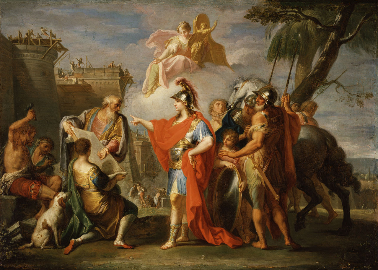 Alexander the Great Founding Alexandria, vintage artwork by Placido Costanzi, 12x8" (A4) Poster