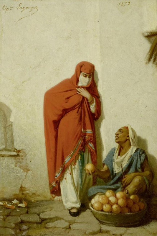 Le vendeur d'oranges (The Orange Seller), vintage artwork by Hippolyte Lazerges, A3 (16x12") Poster Print