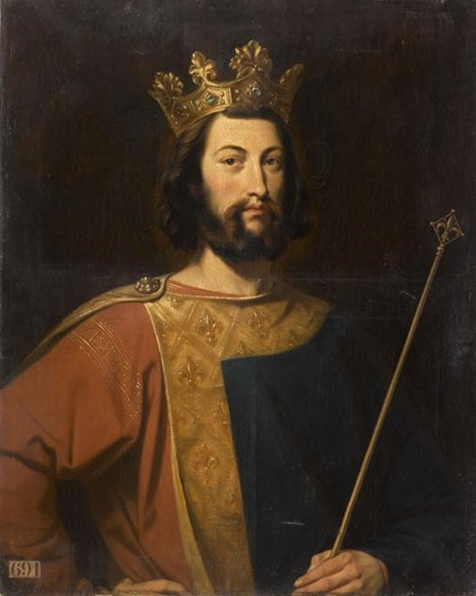 King  Louis VI of France, vintage artwork by Henri Decaisne, A3 (16x12") Poster Print