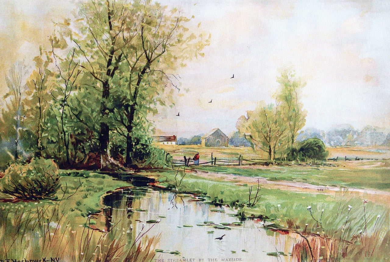  Streamlet by the Wayside by DuBois Fenelon (D.F.) Hasbrouck,A3(16x12")Poster