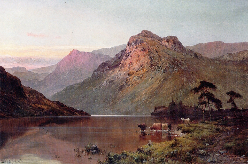 Near Invernesnaid, vintage artwork by Alfred de Breanski, Sr., 12x8" (A4) Poster