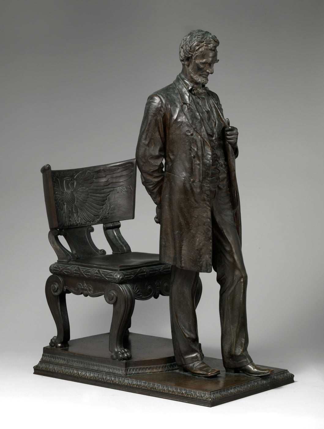 Abraham Lincoln:  The Man (Standing Lincoln), vintage artwork by Augustus Saint-Gaudens, 12x8" (A4) Poster
