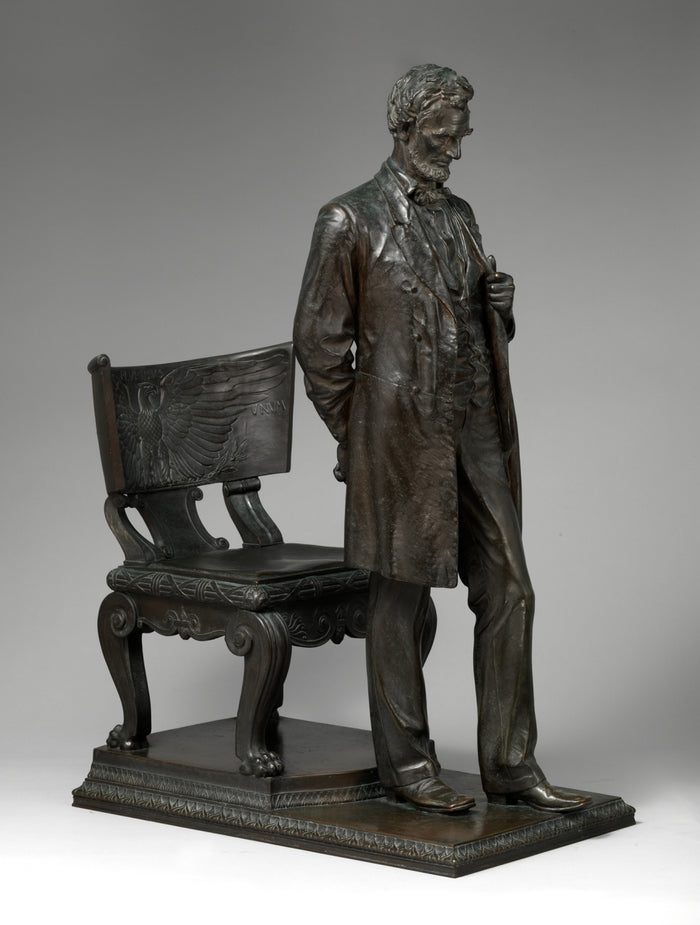 Abraham Lincoln:  The Man (Standing Lincoln), vintage artwork by Augustus Saint-Gaudens, 12x8