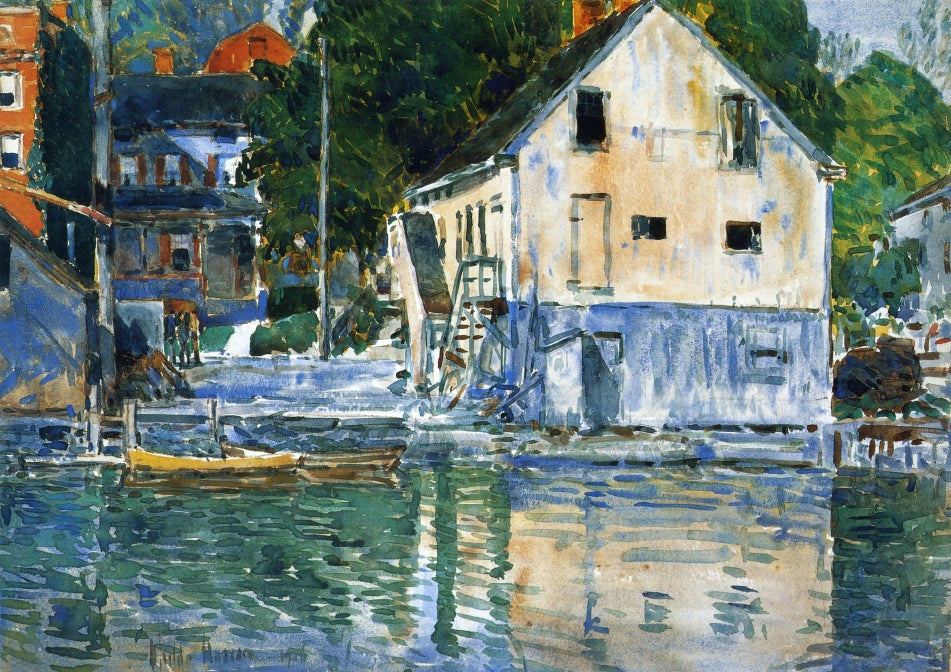 Casa Eby, Cos Cob by Childe Hassam,A3(16x12")Poster