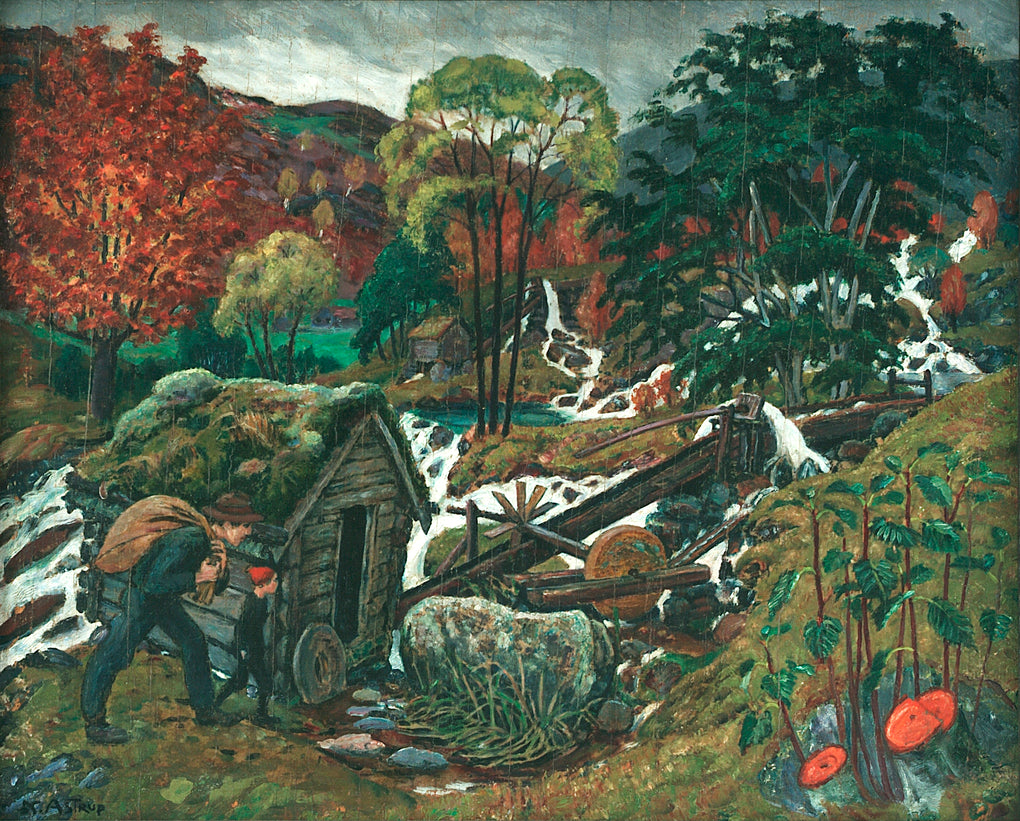 Going to the Mill by Nicolai Astrup,16x12(A3) Poster
