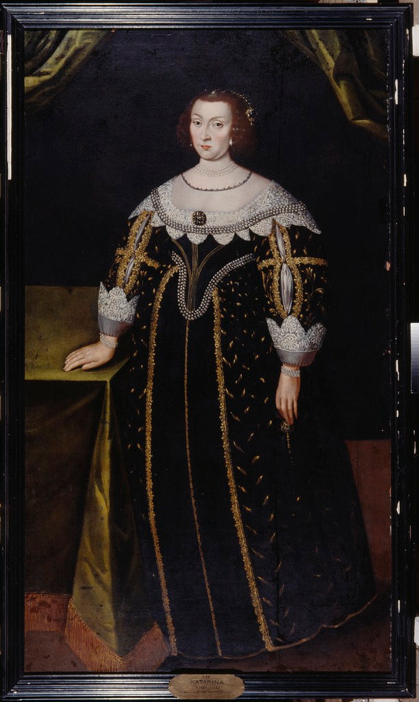 Katarina, Princess of Sweden, vintage artwork by Jacob Heinrich Elbfas, 12x8" (A4) Poster