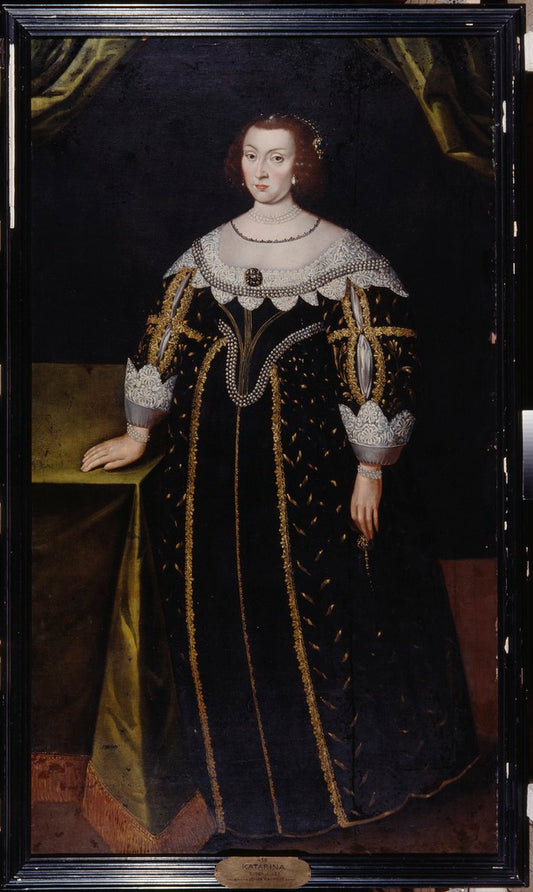 Katarina, Princess of Sweden, vintage artwork by Jacob Heinrich Elbfas, 12x8" (A4) Poster