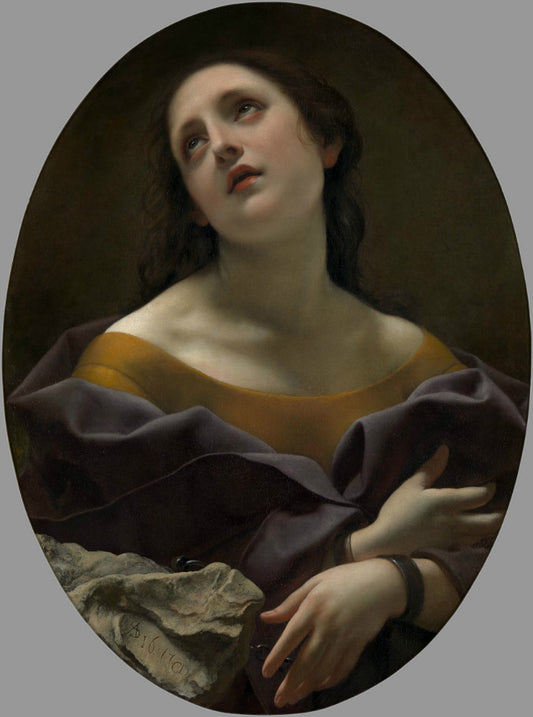 Allegory of Patience, vintage artwork by Carlo Dolci, 12x8" (A4) Poster