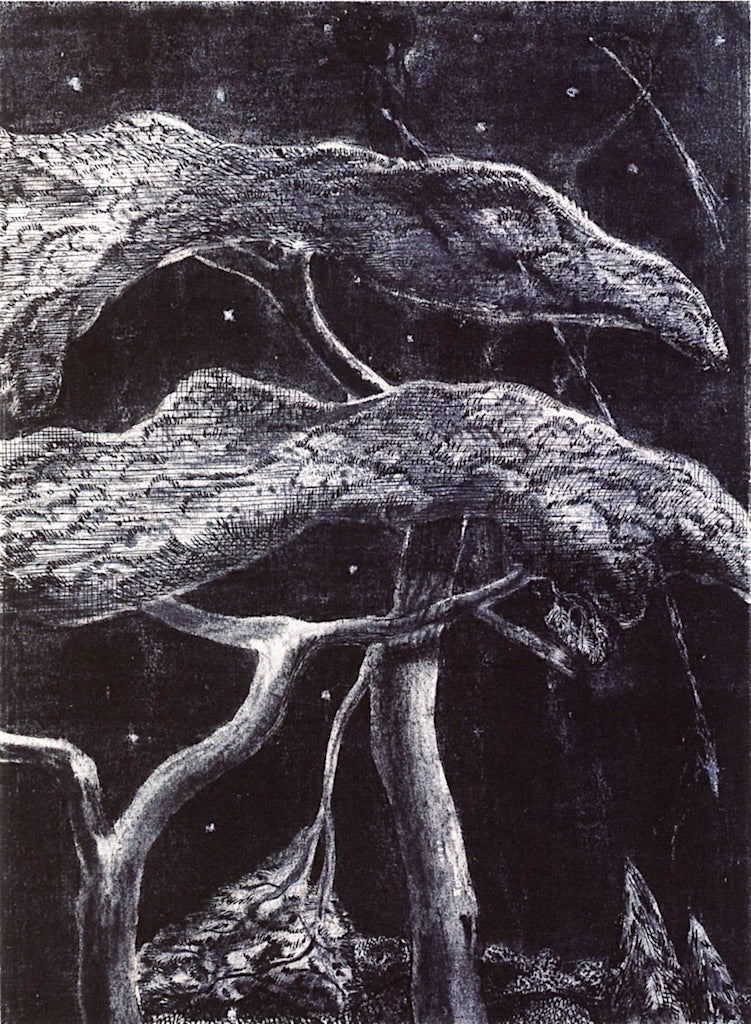 The Falling Stars, vintage artwork by Paul Nash, 12x8" (A4) Poster