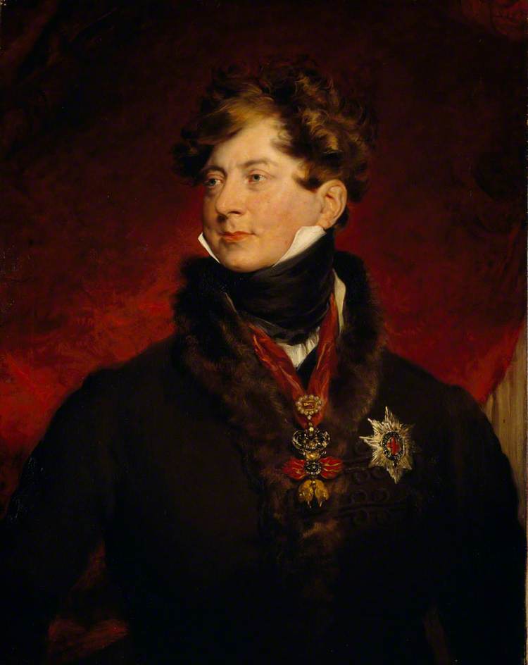 George IV (1762-1830) Reigned as Regent (1811-1820) and as King (1820-1830), vintage artwork by Thomas Lawrence, 12x8" (A4) Poster