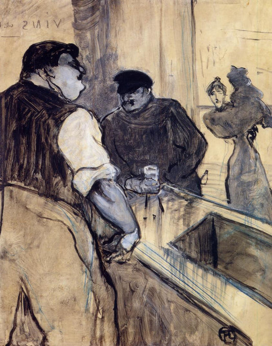 The Bartender, vintage artwork by Henri de Toulouse-Lautrec, 12x8" (A4) Poster