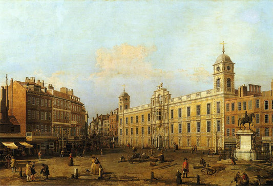 Northumberland House, vintage artwork by Canaletto, 12x8" (A4) Poster